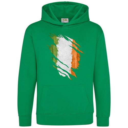 Ireland torn flag - ireland, hoodie