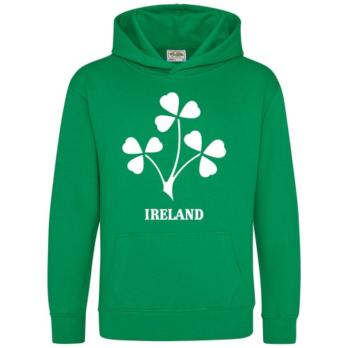 Ireland shamrock badge hoodie - ireland,